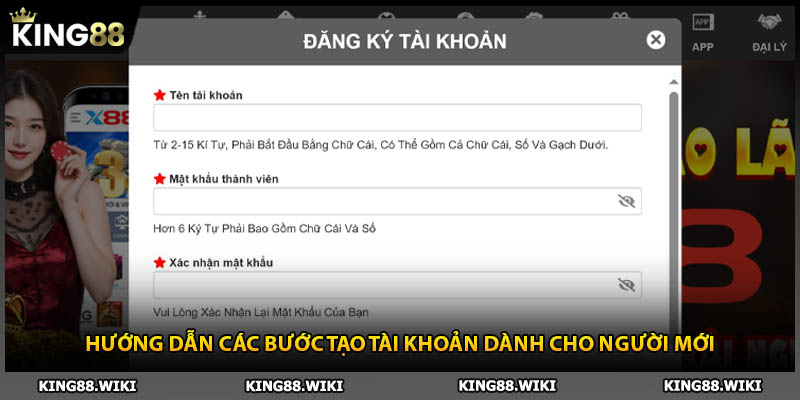 Hướng dẫn các bước đăng ký King88 dành cho người mới